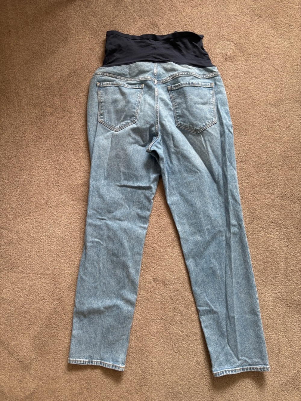 Light Blue Maternity Boyfriend Jeans - Picture 3 of 5